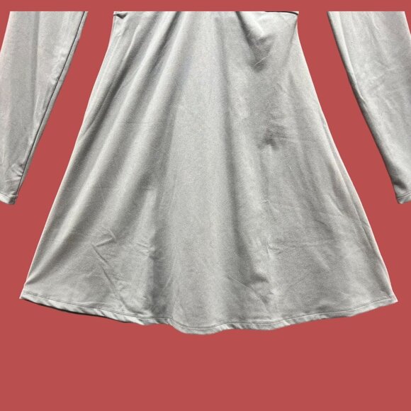 Wild Fable - Women's Long Sleeve Twist - Front Mini Knit Skater Dress - Gray - M - Picture 11 of 14